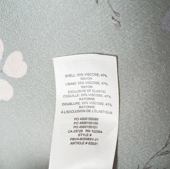 WILFRED Mini  Bellow Dress Sage Frost Green Floral 4 Small Bustier Style Aritzia - Picture 12 of 12